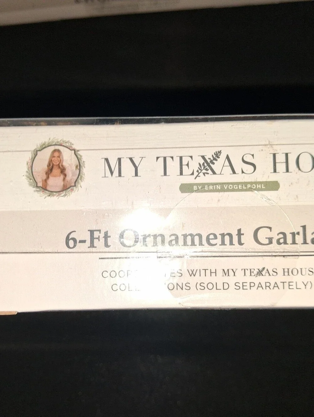 S/2 My Texas House 6 Foot Silver Ornament Garland